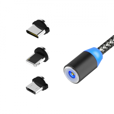 CABLE MAGNÉTICO CON UNTAS INTERFCAMBIABLES V8, IOS, C CB 98859096274434